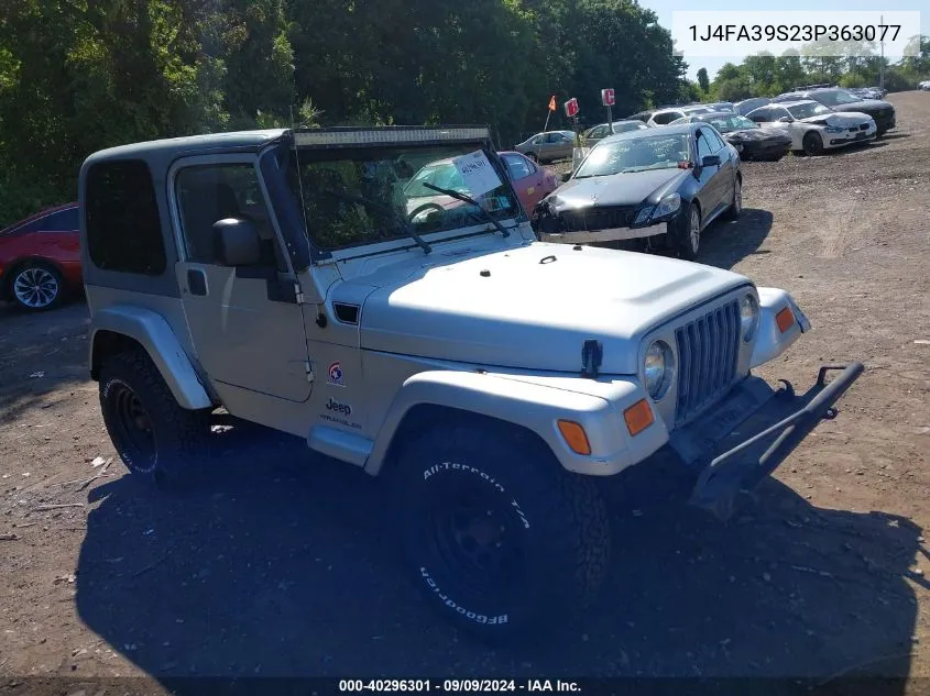 1J4FA39S23P363077 2003 Jeep Wrangler X