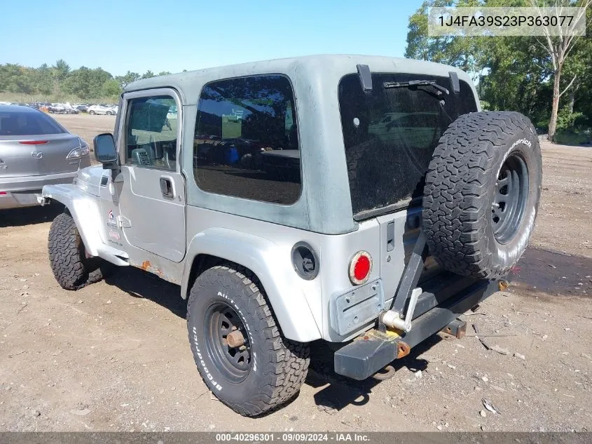 1J4FA39S23P363077 2003 Jeep Wrangler X