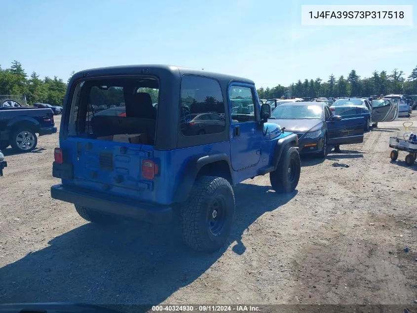 1J4FA39S73P317518 2003 Jeep Wrangler Commando/X