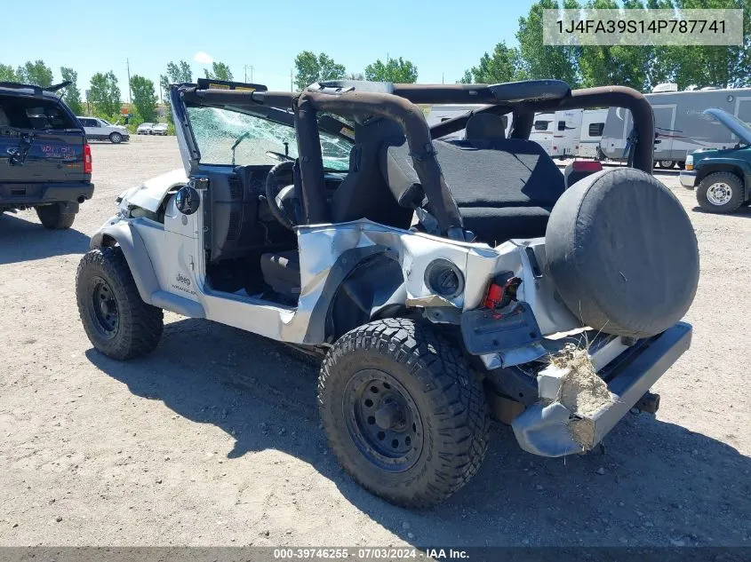 1J4FA39S14P787741 2004 Jeep Wrangler X