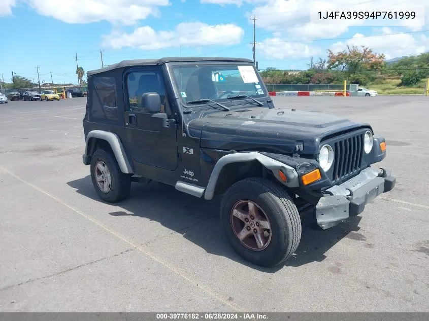 2004 Jeep Wrangler X VIN: 1J4FA39S94P761999 Lot: 39776182