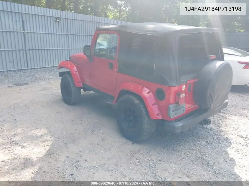 1J4FA29184P713198 2004 Jeep Wrangler Se