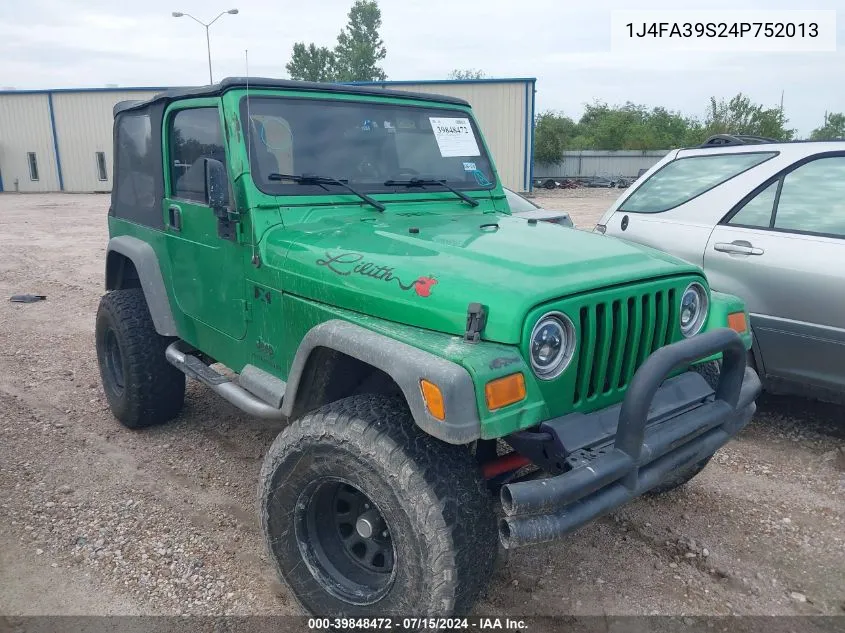 1J4FA39S24P752013 2004 Jeep Wrangler X