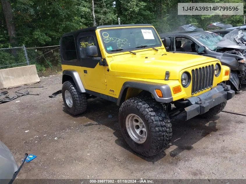 2004 Jeep Wrangler X VIN: 1J4FA39S14P799596 Lot: 39877002