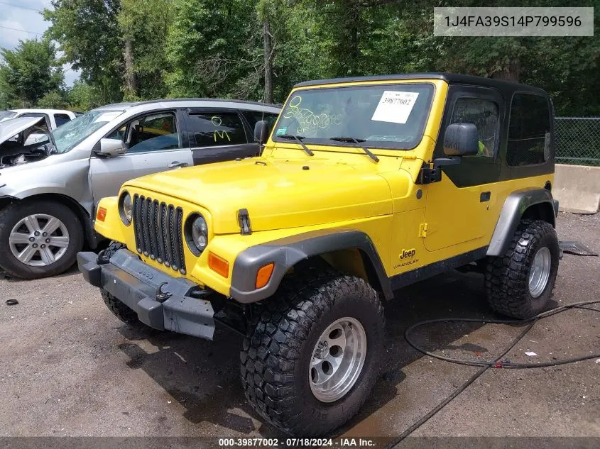 1J4FA39S14P799596 2004 Jeep Wrangler X