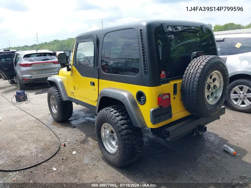 2004 Jeep Wrangler X VIN: 1J4FA39S14P799596 Lot: 39877002