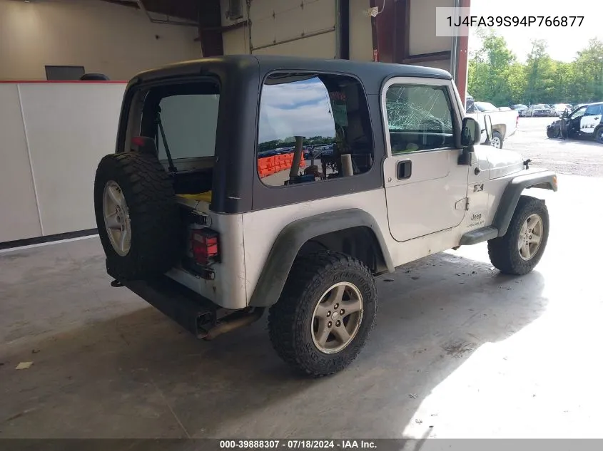 2004 Jeep Wrangler X VIN: 1J4FA39S94P766877 Lot: 39888307