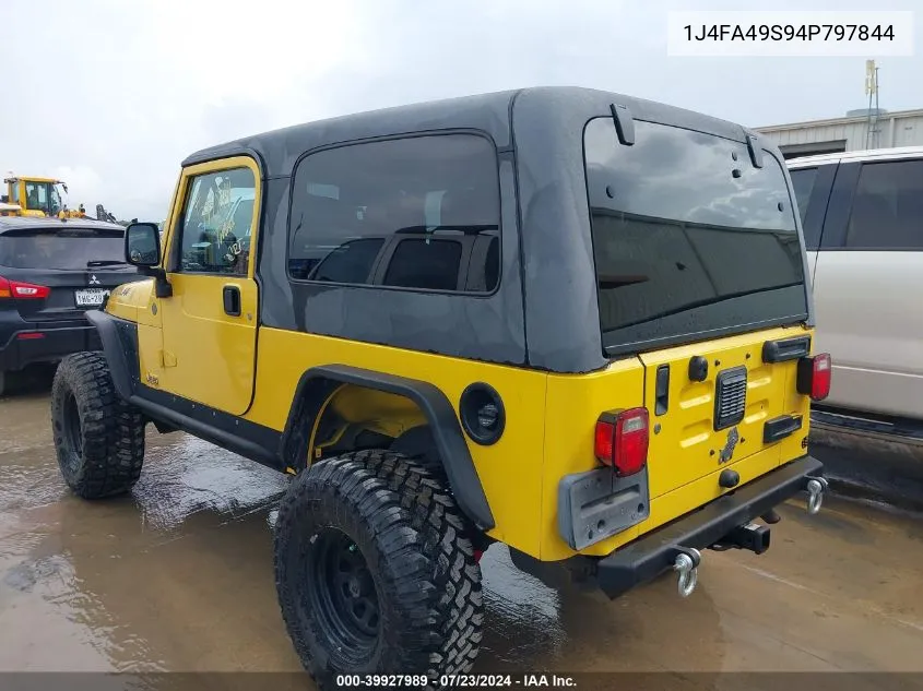 2004 Jeep Wrangler Unlimited VIN: 1J4FA49S94P797844 Lot: 39927989