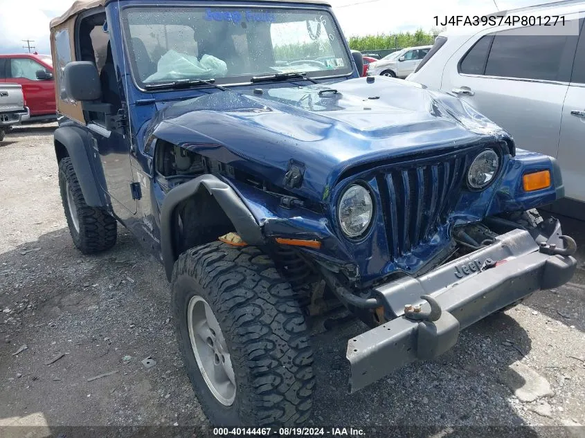 2004 Jeep Wrangler X VIN: 1J4FA39S74P801271 Lot: 40144467