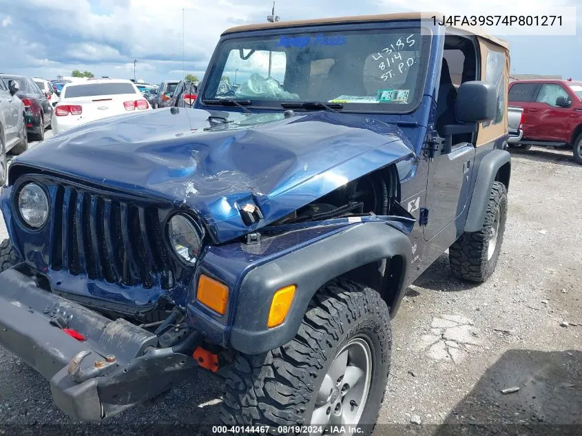 1J4FA39S74P801271 2004 Jeep Wrangler X