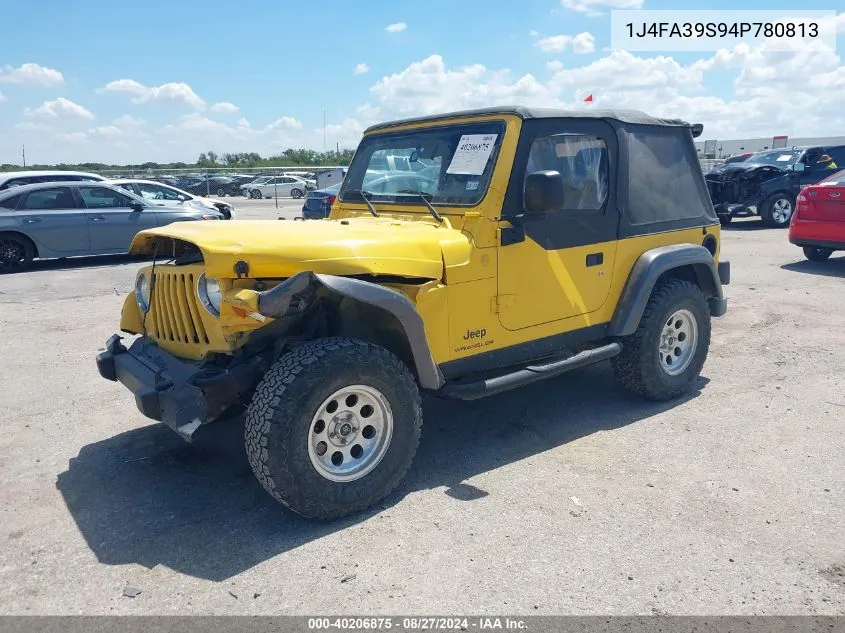 2004 Jeep Wrangler X VIN: 1J4FA39S94P780813 Lot: 40206875