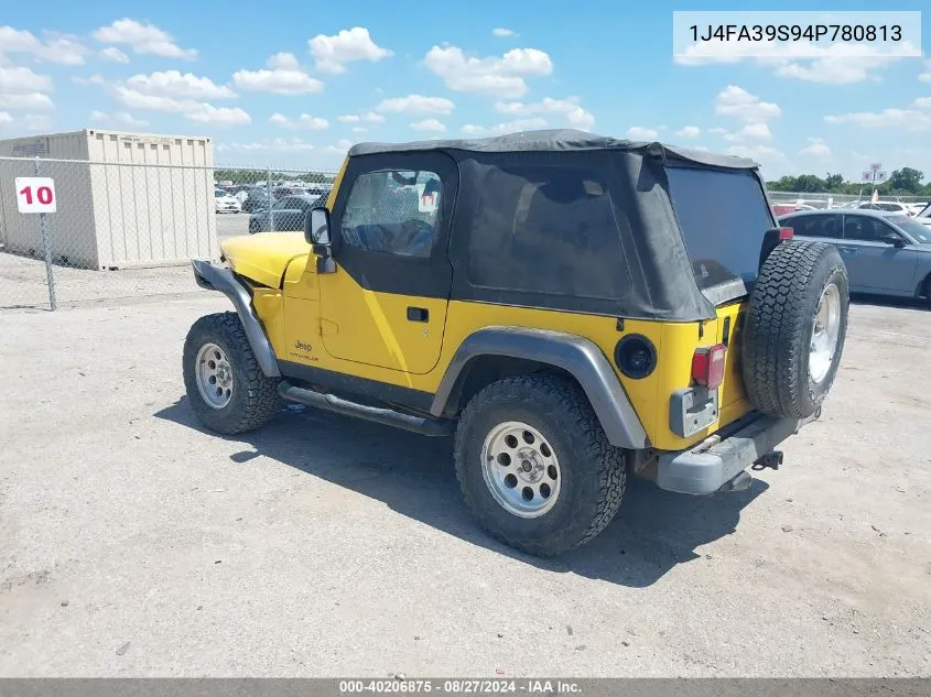 2004 Jeep Wrangler X VIN: 1J4FA39S94P780813 Lot: 40206875