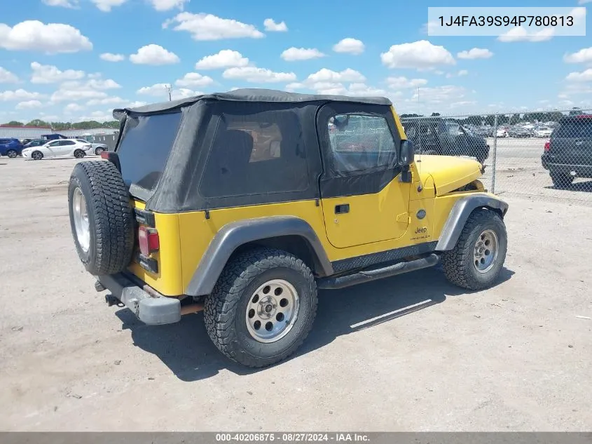 2004 Jeep Wrangler X VIN: 1J4FA39S94P780813 Lot: 40206875