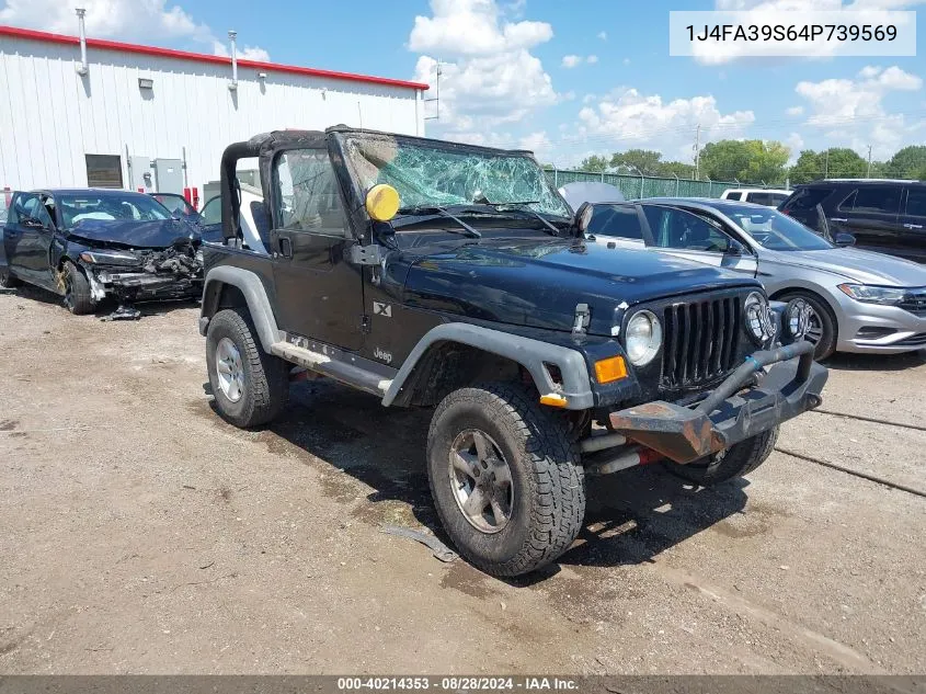 1J4FA39S64P739569 2004 Jeep Wrangler X