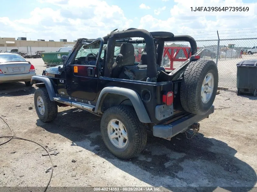 1J4FA39S64P739569 2004 Jeep Wrangler X