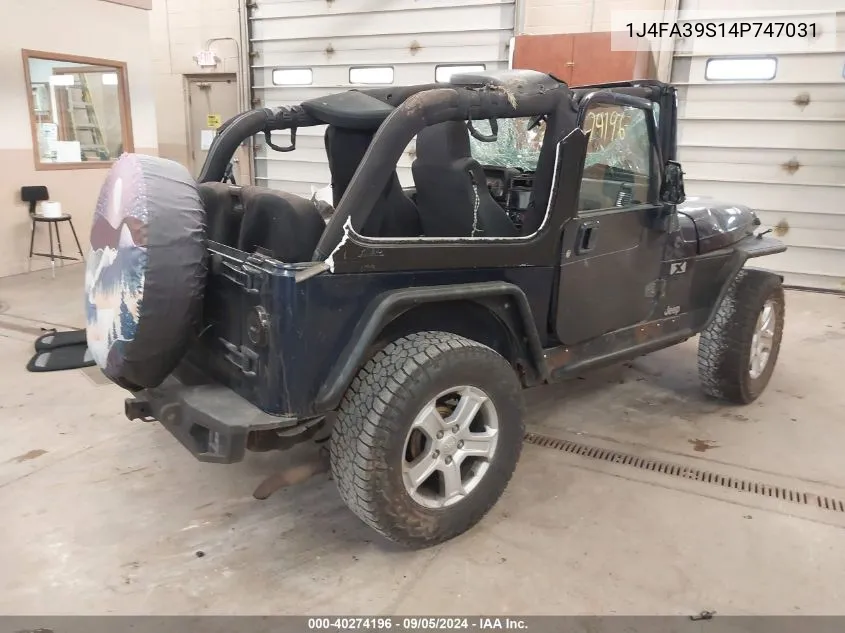 1J4FA39S14P747031 2004 Jeep Wrangler X