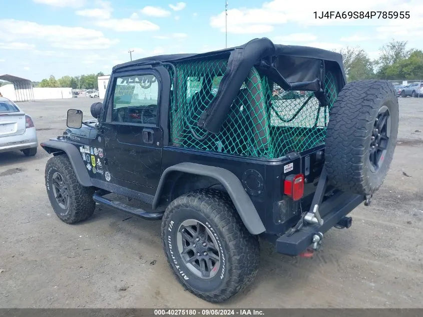 2004 Jeep Wrangler Rubicon VIN: 1J4FA69S84P785955 Lot: 40275180