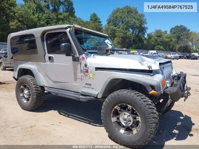 2004 Jeep Wrangler Unlimited VIN: 1J4FA49S84P767525 Lot: 40301712