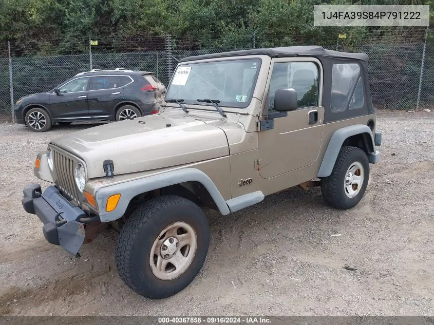 1J4FA39S84P791222 2004 Jeep Wrangler X