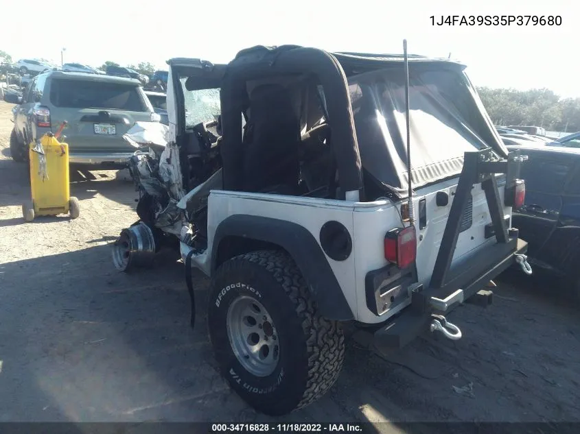 2005 Jeep Wrangler X VIN: 1J4FA39S35P379680 Lot: 34716828