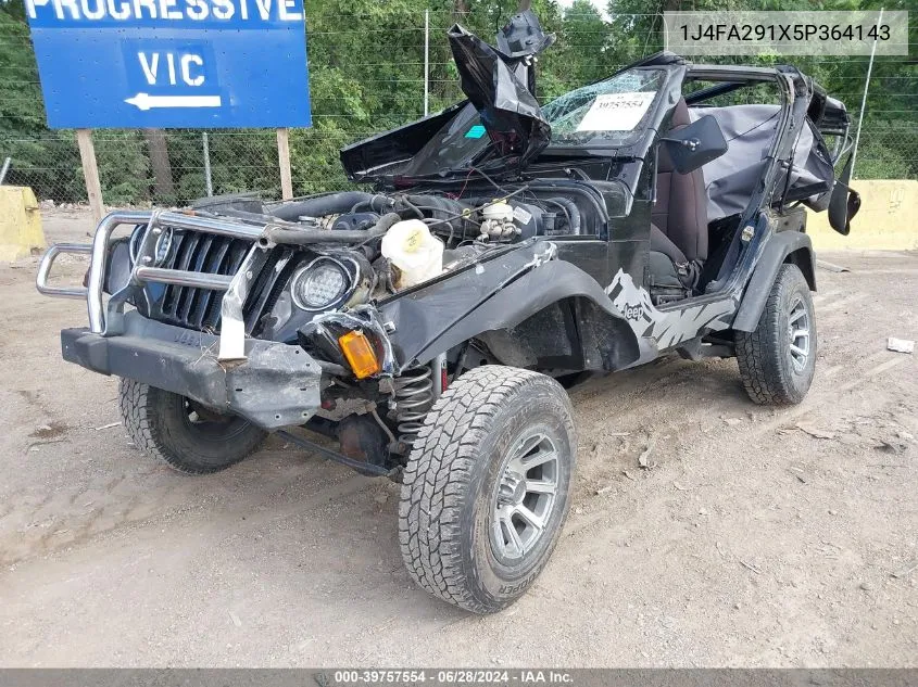 2005 Jeep Wrangler / Tj Se VIN: 1J4FA291X5P364143 Lot: 39757554