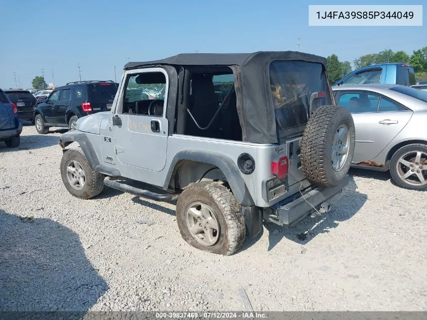 2005 Jeep Wrangler X VIN: 1J4FA39S85P344049 Lot: 39837469