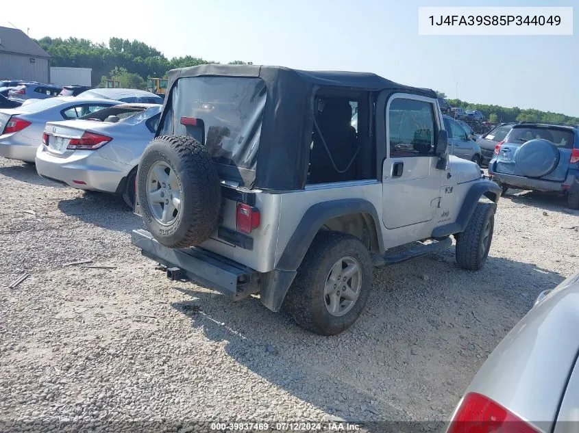 1J4FA39S85P344049 2005 Jeep Wrangler X