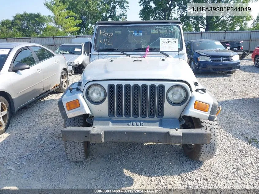 2005 Jeep Wrangler X VIN: 1J4FA39S85P344049 Lot: 39837469