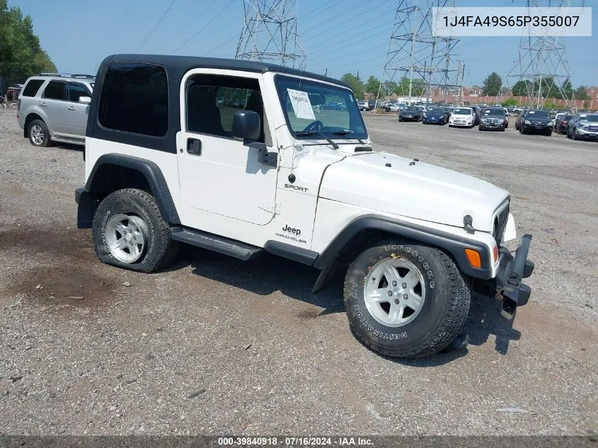 1J4FA49S65P355007 2005 Jeep Wrangler Sport