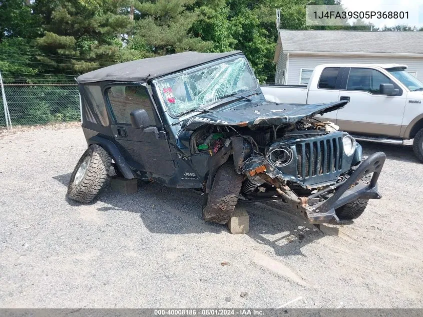 2005 Jeep Wrangler X VIN: 1J4FA39S05P368801 Lot: 40008186