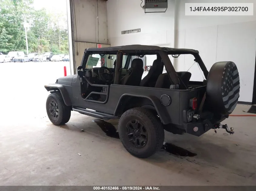 1J4FA44S95P302700 2005 Jeep Wrangler Unlimited