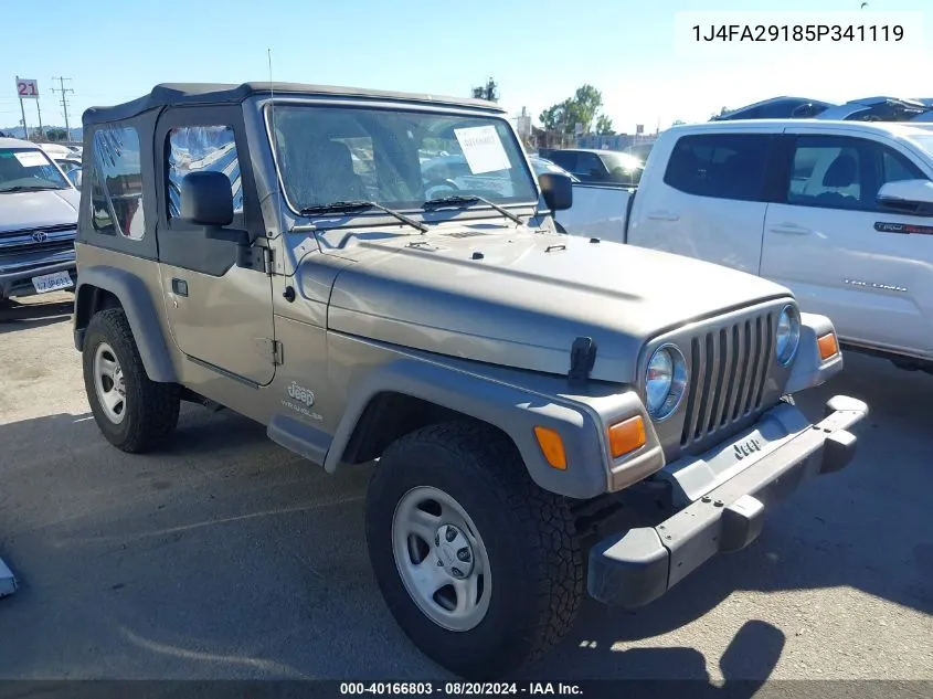 2005 Jeep Wrangler Se VIN: 1J4FA29185P341119 Lot: 40166803