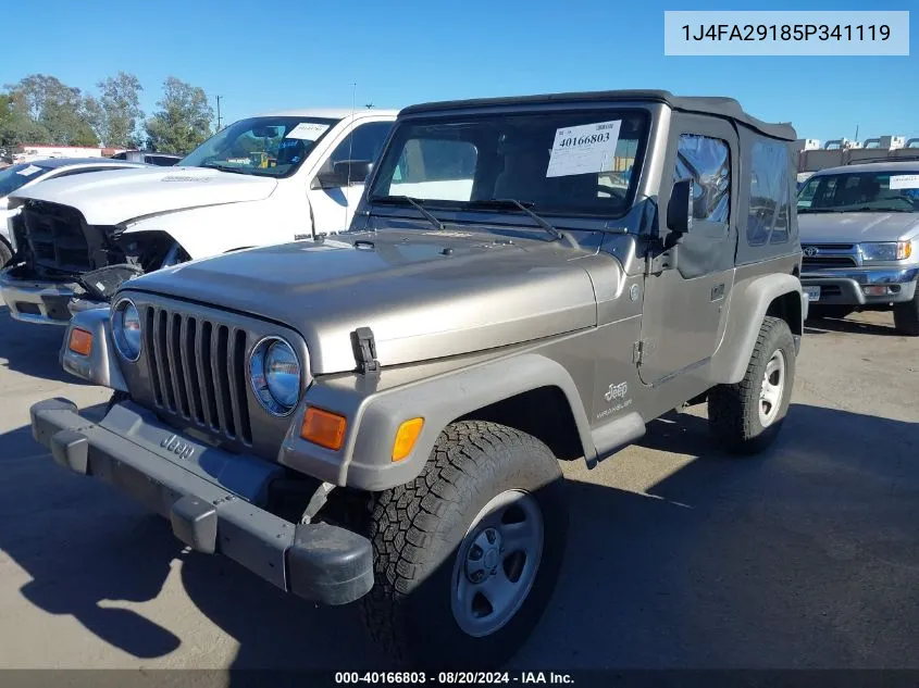 2005 Jeep Wrangler Se VIN: 1J4FA29185P341119 Lot: 40166803