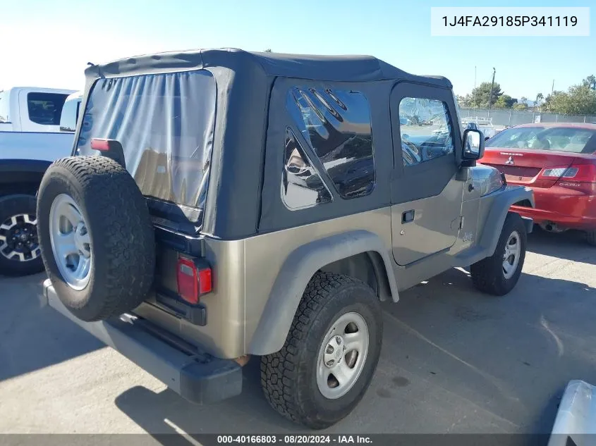 2005 Jeep Wrangler Se VIN: 1J4FA29185P341119 Lot: 40166803