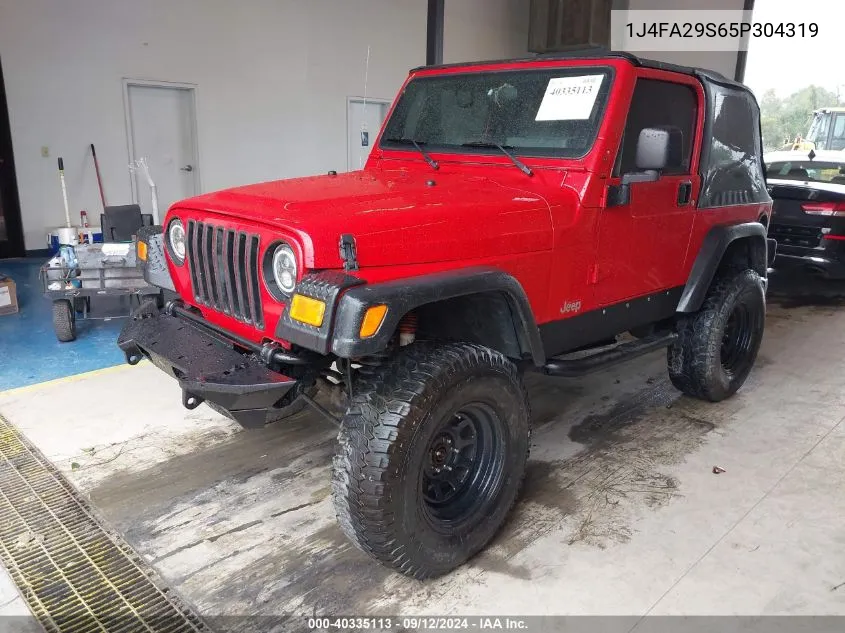 2005 Jeep Wrangler Se VIN: 1J4FA29S65P304319 Lot: 40335113