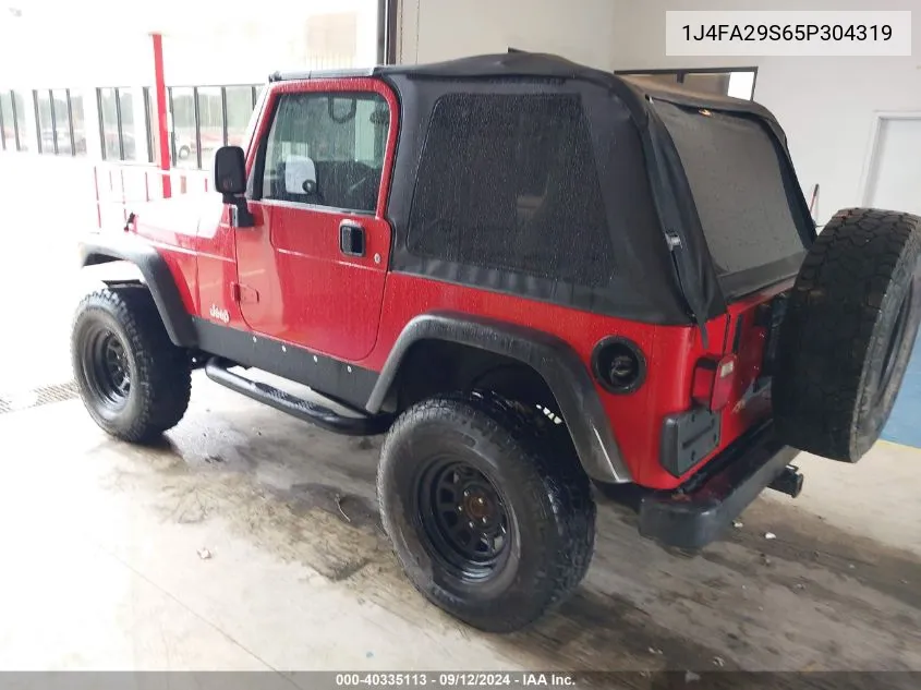 2005 Jeep Wrangler Se VIN: 1J4FA29S65P304319 Lot: 40335113