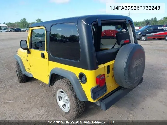 2006 Jeep Tj VIN: 1J4FA39S26P732248 Lot: 12047015