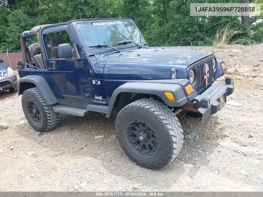 2006 Jeep Wrangler X VIN: 1J4FA39S96P728858 Lot: 39781711