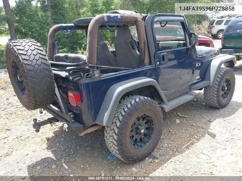 1J4FA39S96P728858 2006 Jeep Wrangler X