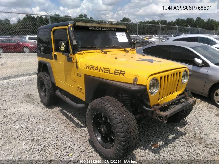 1J4FA39S86P768591 2006 Jeep Wrangler X