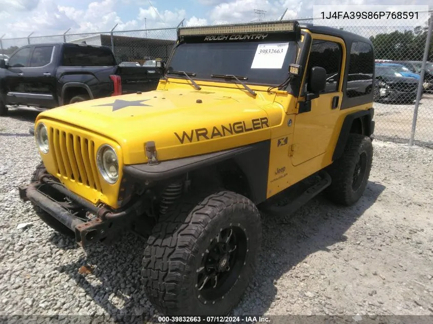 1J4FA39S86P768591 2006 Jeep Wrangler X