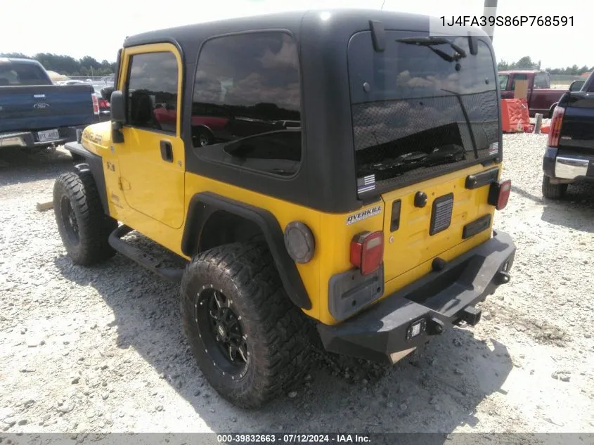 2006 Jeep Wrangler X VIN: 1J4FA39S86P768591 Lot: 39832663