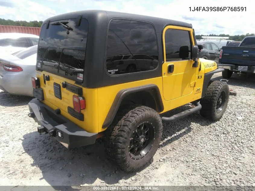 2006 Jeep Wrangler X VIN: 1J4FA39S86P768591 Lot: 39832663