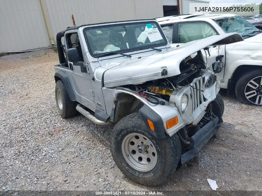 2006 Jeep Wrangler Se VIN: 1J4FA29156P755606 Lot: 39853421