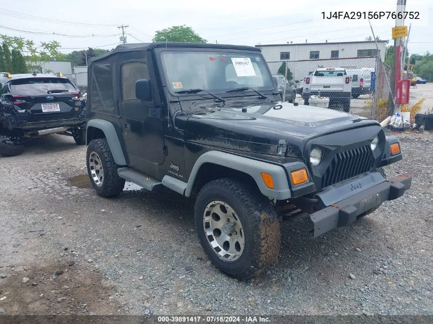 2006 Jeep Wrangler Se VIN: 1J4FA29156P766752 Lot: 39891417