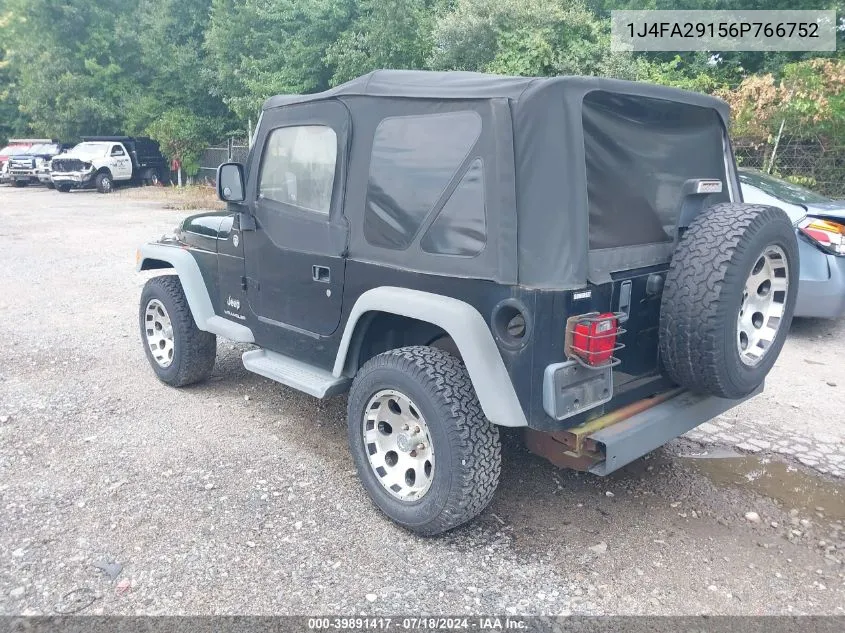 2006 Jeep Wrangler Se VIN: 1J4FA29156P766752 Lot: 39891417