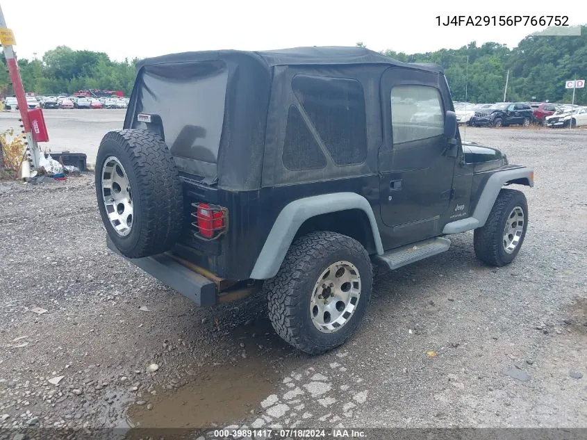 2006 Jeep Wrangler Se VIN: 1J4FA29156P766752 Lot: 39891417