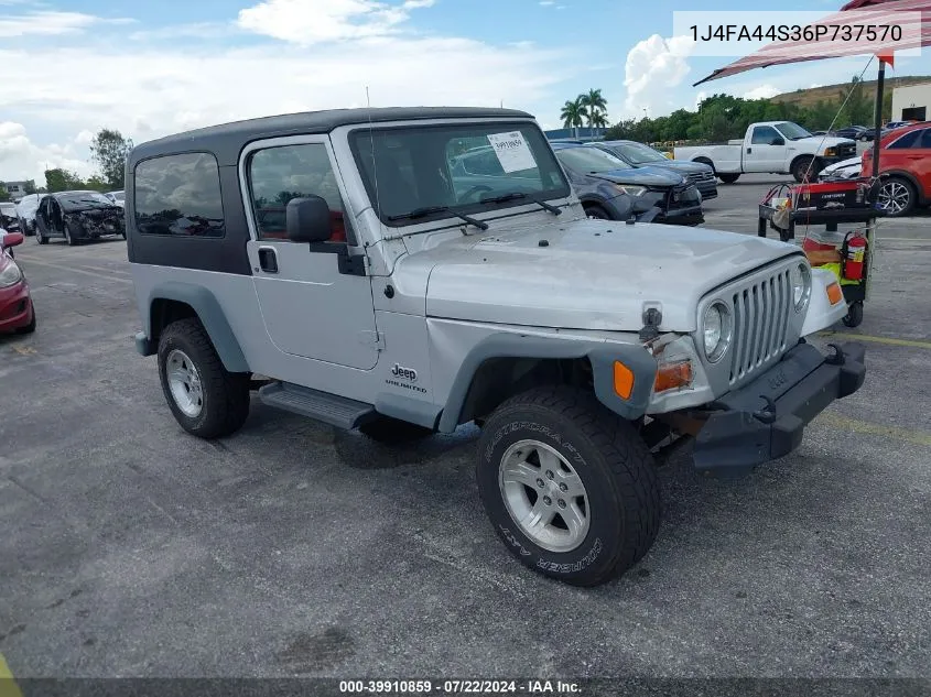 1J4FA44S36P737570 2006 Jeep Wrangler Unlimited