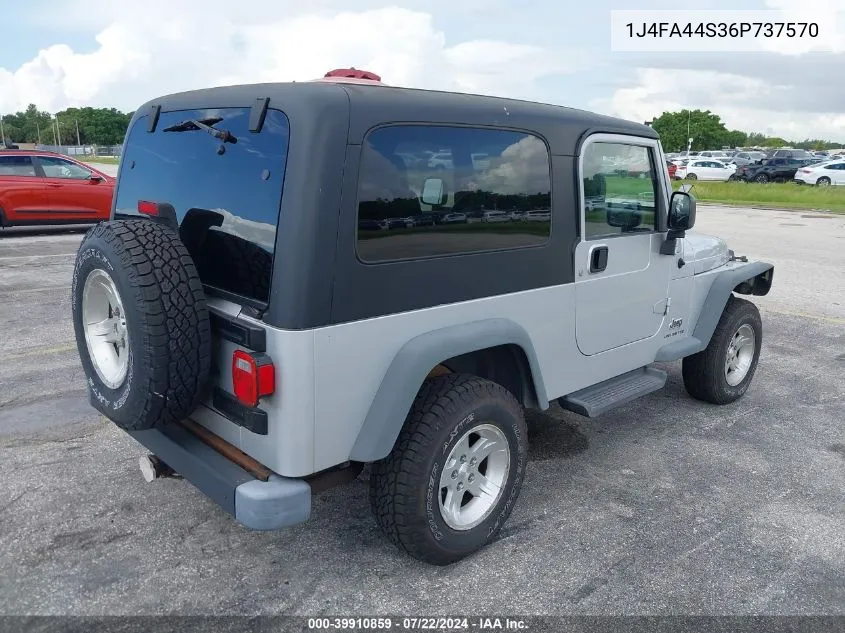 2006 Jeep Wrangler Unlimited VIN: 1J4FA44S36P737570 Lot: 39910859