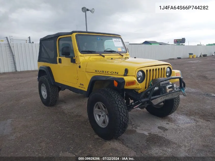 2006 Jeep Wrangler Unlimited Rubicon VIN: 1J4FA64S66P744282 Lot: 39929286